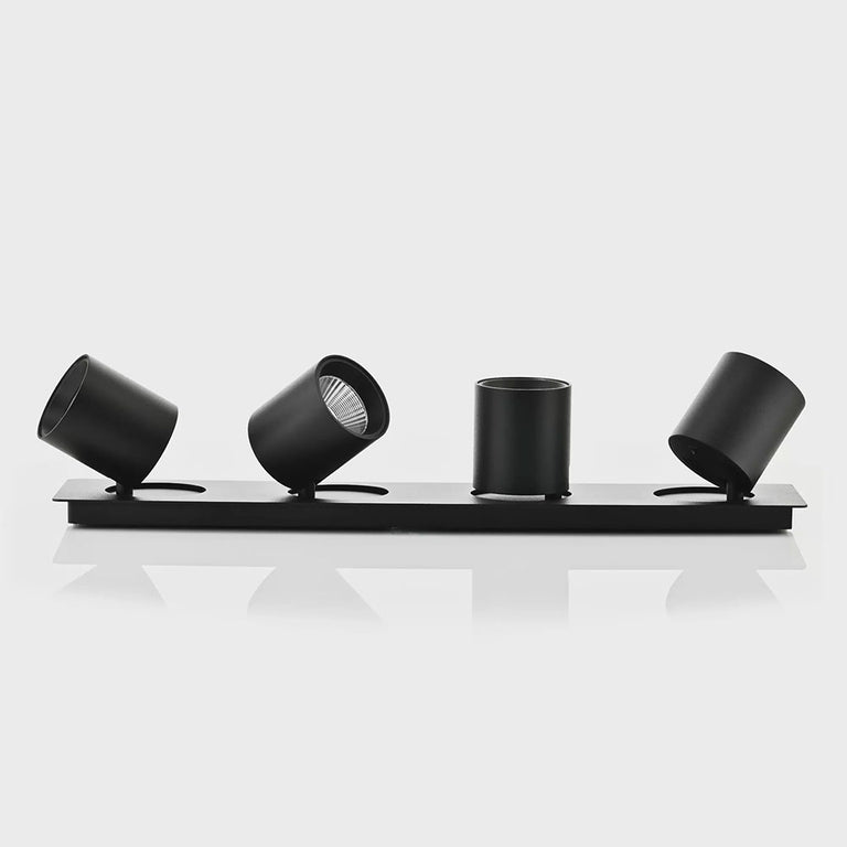 Sbarra Aluminium 4 Light Adjustable Bar Light Black - HV4003T-4-BLK