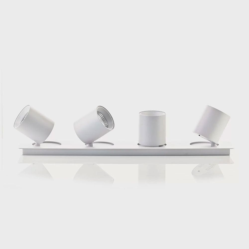 Sbarra Aluminium 4 Light Adjustable Bar Light White - HV4003T-4-WHT