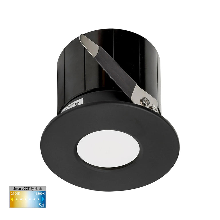 Prime Wi-Fi 12W CCT 240V LED Fixed Downlight Black - HV5511CCT-BLK