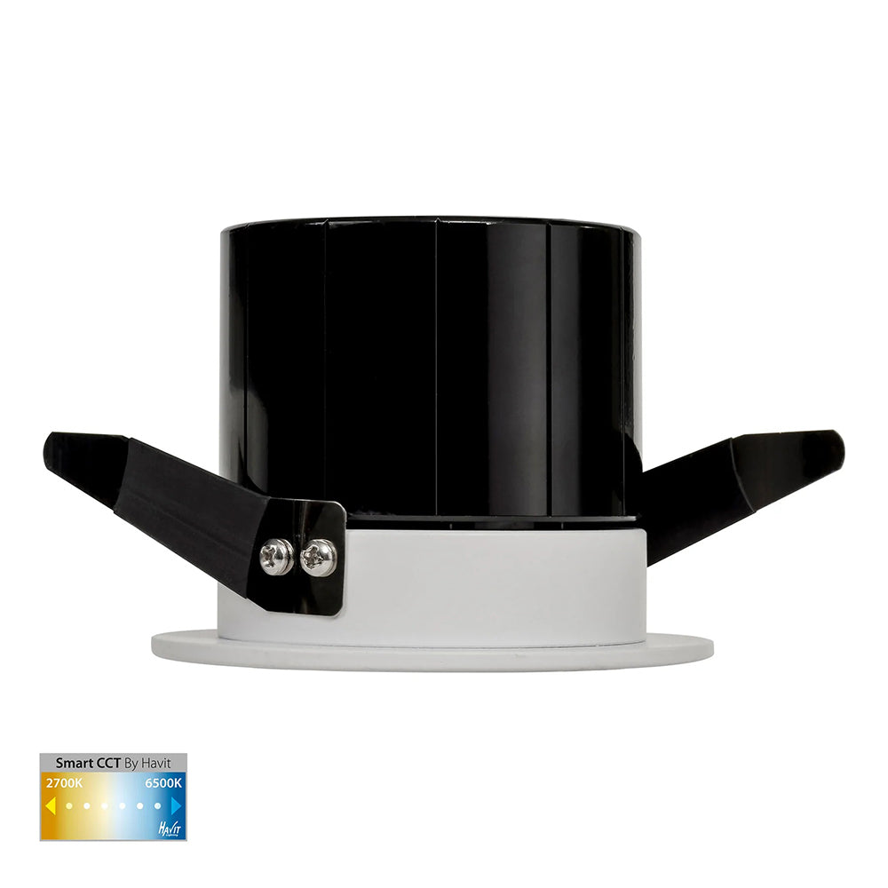 Prime Wi-Fi 12W CCT 240V LED Fixed Downlight White - HV5511CCT-WHT