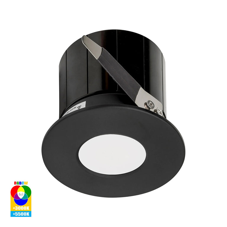 Prime Wi-Fi 12W RGBCW LED Fixed Downlight Black - HV5511RGBCW-BLK