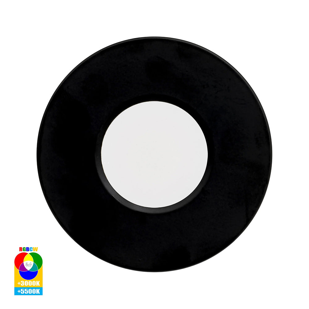 Prime Wi-Fi 12W RGBCW LED Fixed Downlight Black - HV5511RGBCW-BLK