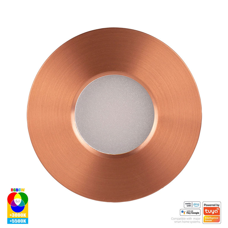 Prime Wi-Fi 12W RGBCW LED Fixed Downlight Copper - HV5511RGBCW-CP