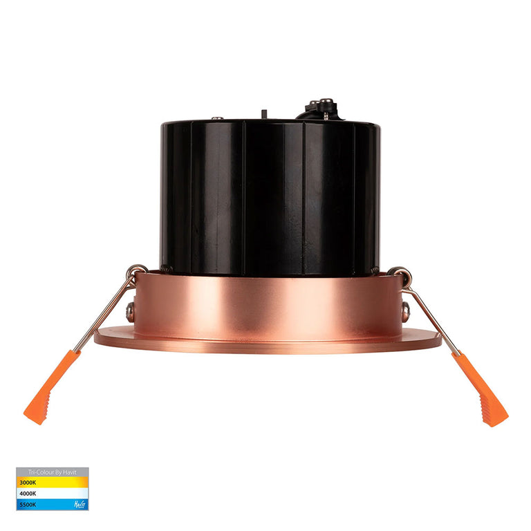Prime 12W CCT 240V LED Tilt Downlight Copper - HV5512T-CP