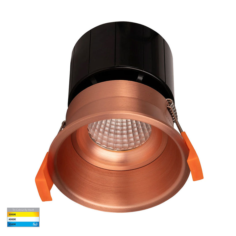 Prime 12W CCT 240V Deepset LED Downlight 84mm Copper - HV5513T-CP