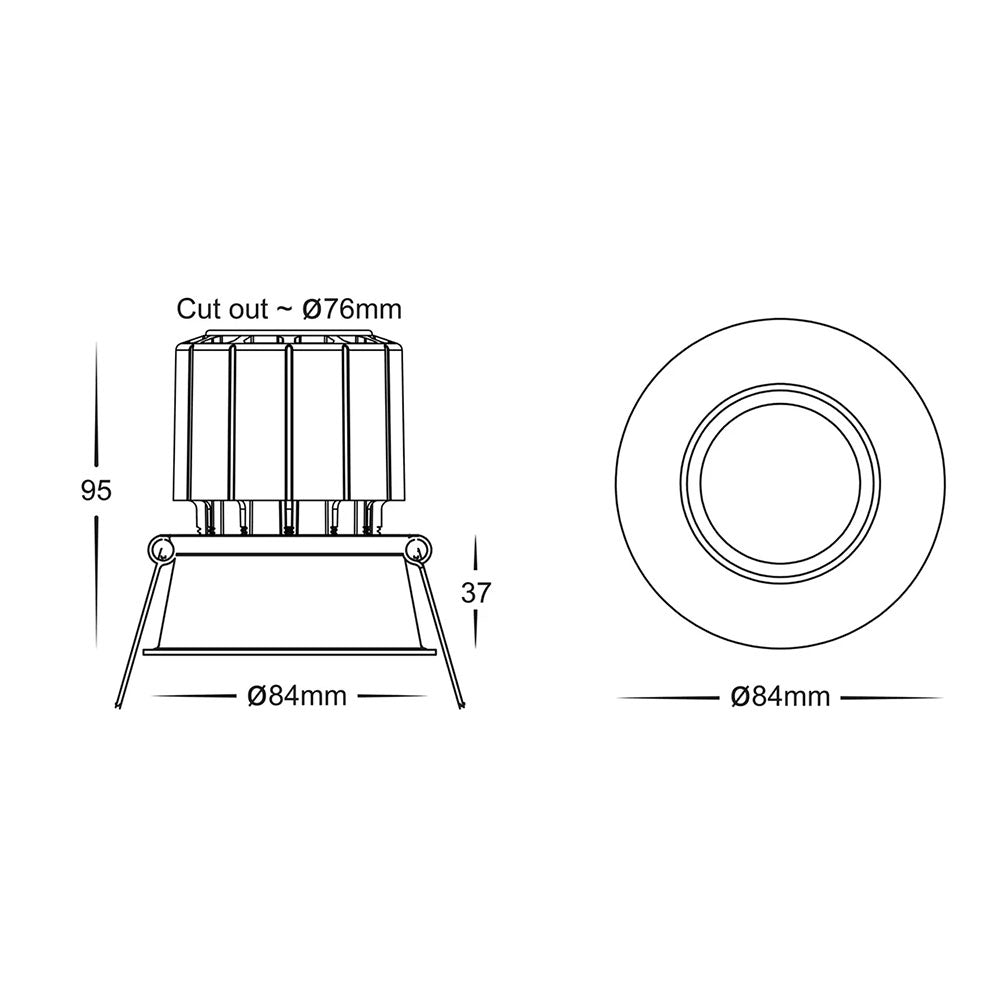 Prime 12W CCT 240V Deepset LED Downlight 84mm Copper - HV5513T-CP
