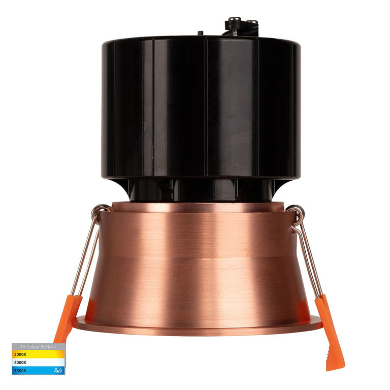 Prime 12W CCT 240V Deepset LED Downlight 84mm Copper - HV5513T-CP