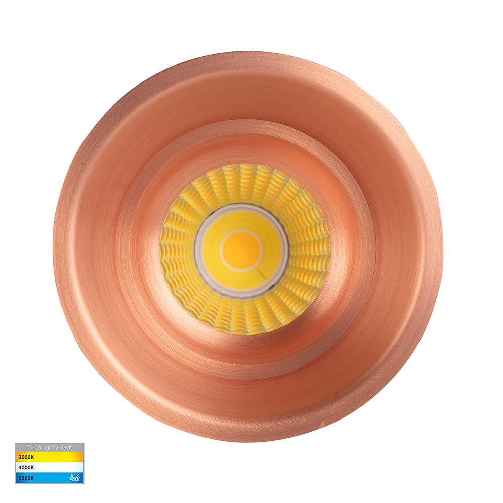 Prime 12W CCT 240V Deepset LED Downlight 84mm Copper - HV5513T-CP