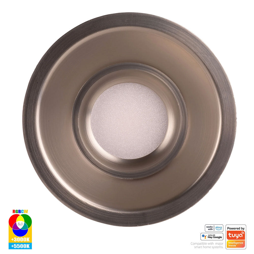 Prime Wi-Fi 12W 240V LED 105mm RGBCW Fixed Deep Downlight Nickel - HV5514RGBCW-NK