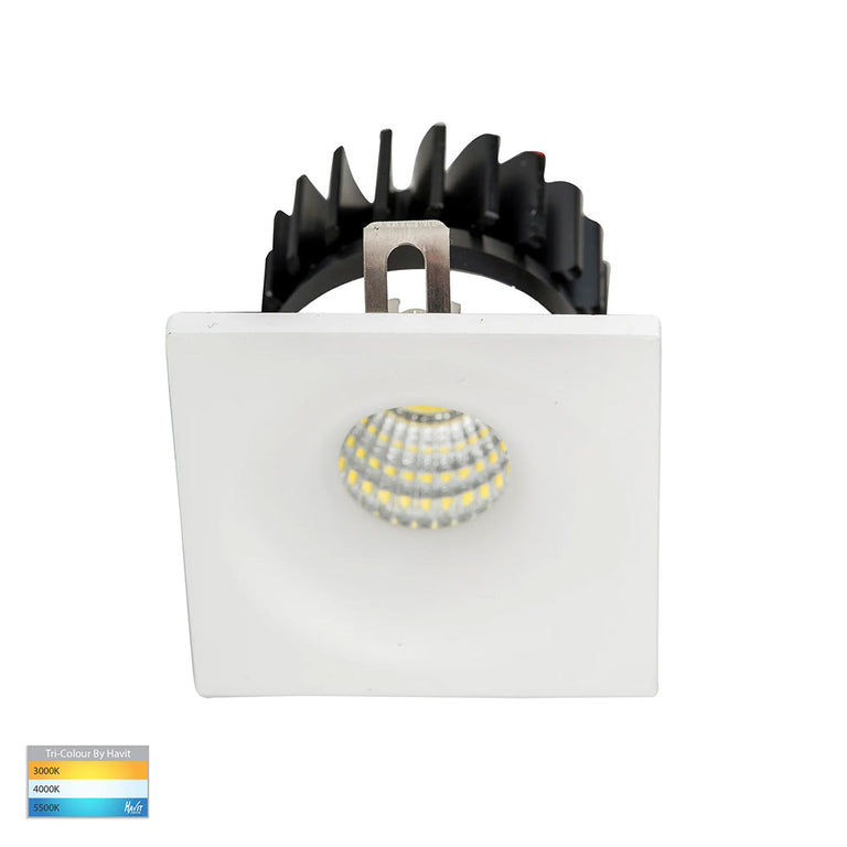 Niche 3W CCT 240V LED 46mm Square Downlight White - HV5701T-WHT