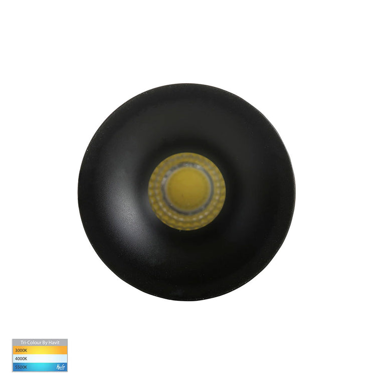 Niche 3W CCT 240V LED 46mm Round Downlight Black - HV5702T-BLK