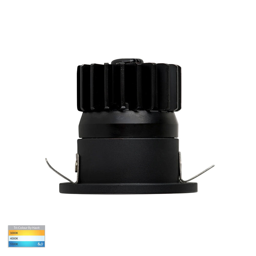 Niche 3W CCT 240V LED 46mm Round Downlight Black - HV5702T-BLK