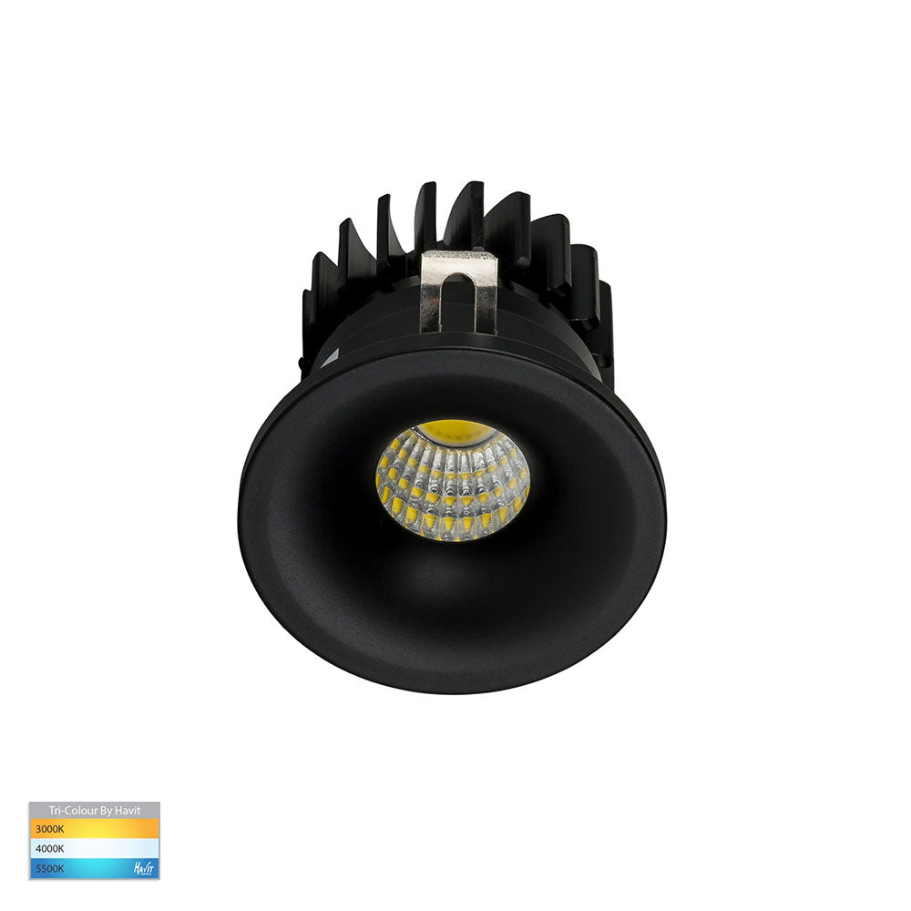 Niche 3W CCT 240V LED 46mm Round Downlight Black - HV5702T-BLK