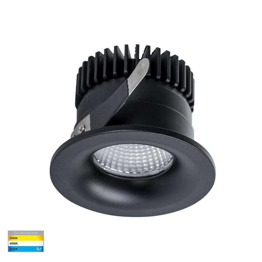 Niche 6W CCT 240V LED 65mm Round Downlight Black - HV5703T-BLK