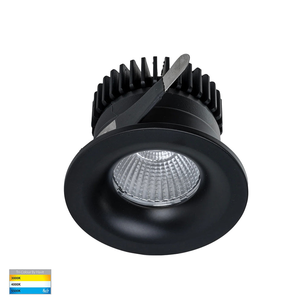 Niche 6W CCT 240V LED 65mm Round Downlight Black - HV5703T-BLK