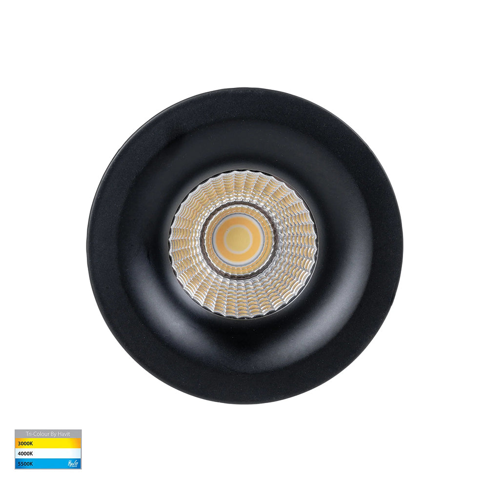 Niche 6W CCT 240V LED 65mm Round Downlight Black - HV5703T-BLK
