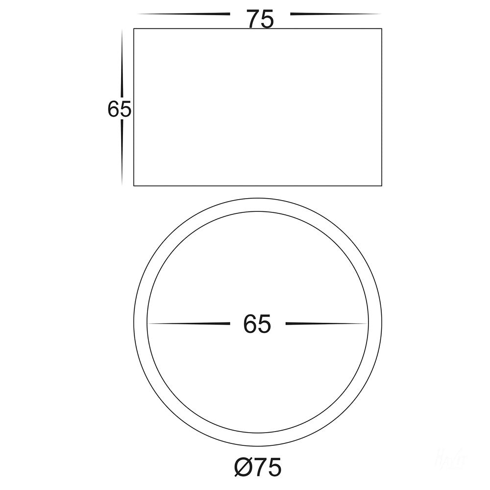 Nella 7W CCT 240V LED Surface Mounted Round Downlight White - HV5802T-WHT