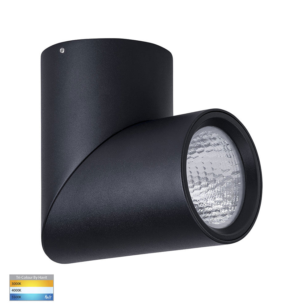 Nella 18W CCT 240V LED Rotatable Downlight Black - HV5824T-BLK