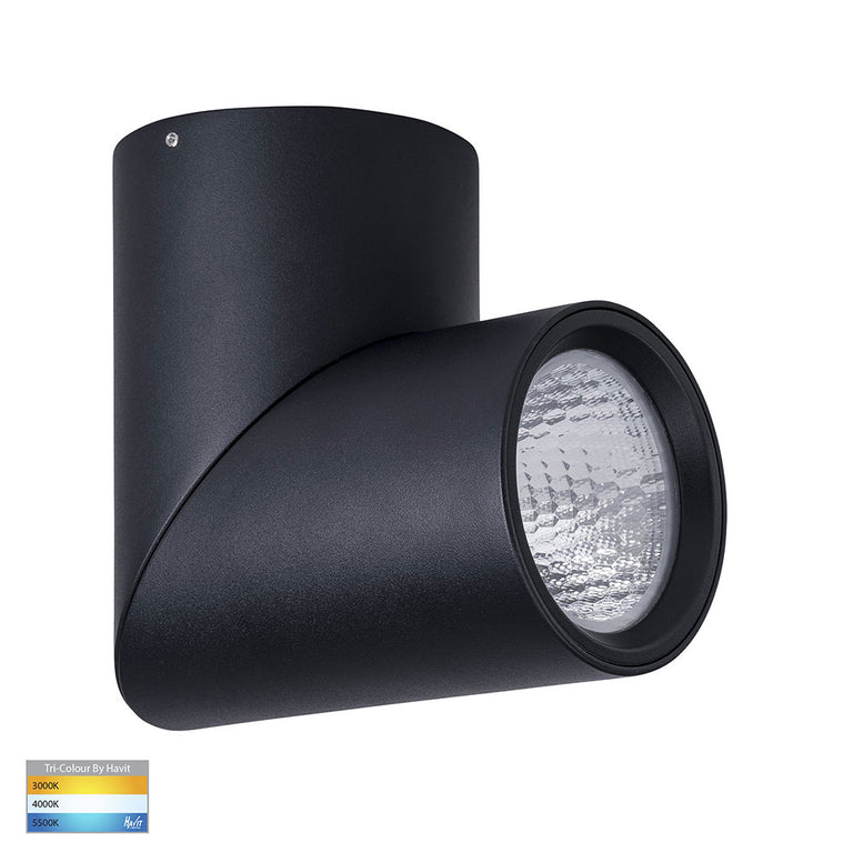 Nella 18W CCT 240V LED Rotatable Downlight Black - HV5824T-BLK