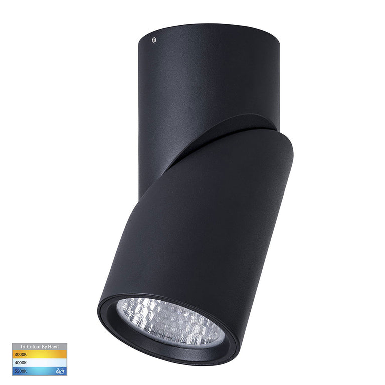 Nella 18W CCT 240V LED Rotatable Downlight Black - HV5824T-BLK