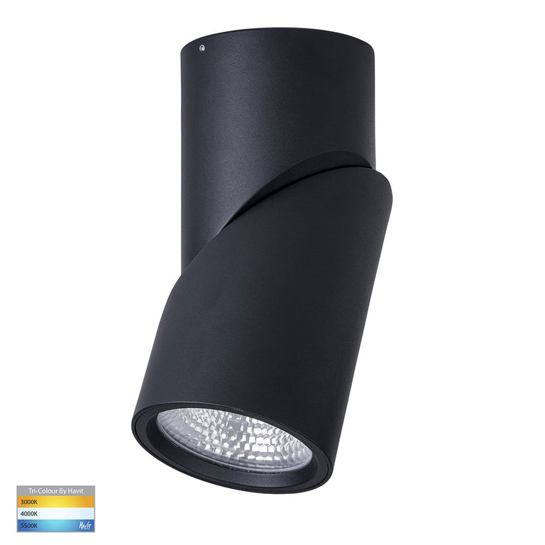 Nella 24W CCT 240V LED Rotatable Downlight Black - HV5825T-BLK