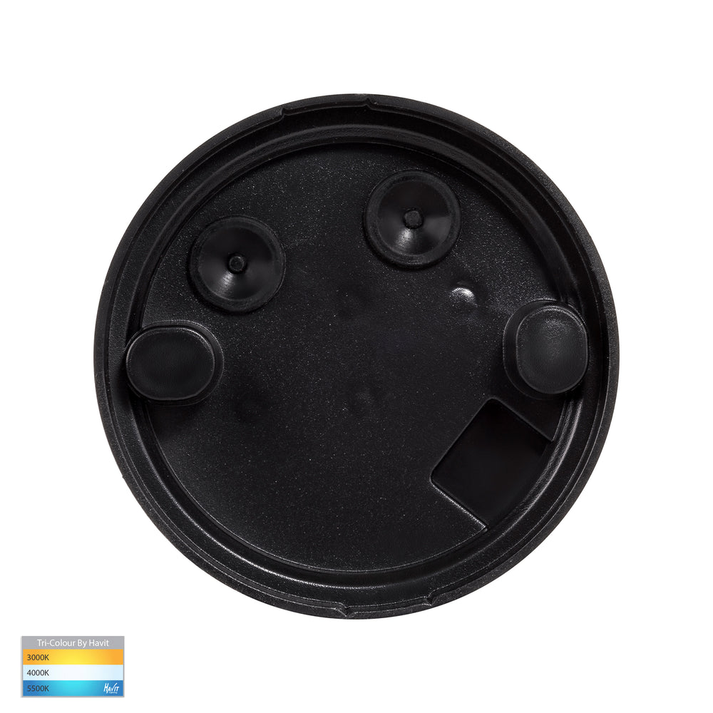 Lexan 9in1 CCT 240V GU10 LED Surface Mounted Downlight Black Small - HV5831T-BLK