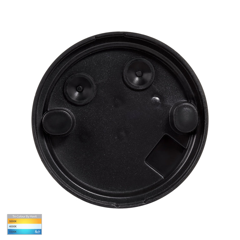 Lexan 9in1 CCT 240V GU10 LED Surface Mounted Downlight Black Small - HV5831T-BLK