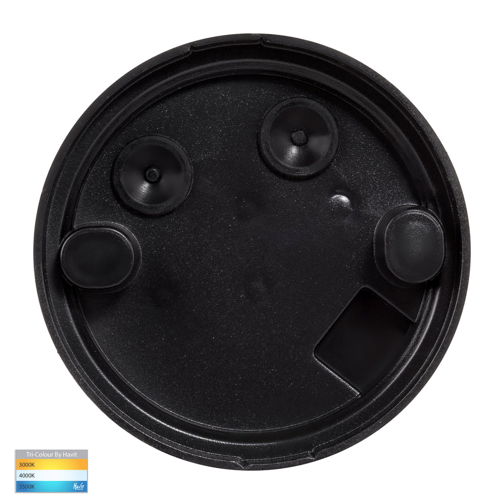 Lexan 9in1 CCT 240V GU10 LED Surface Mounted Downlight Black Large - HV5832T-BLK