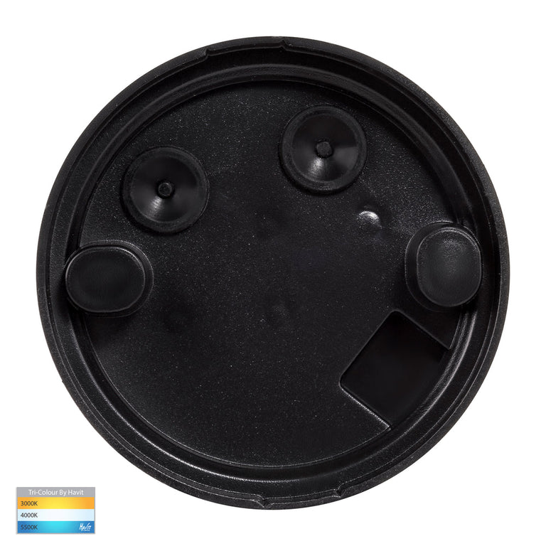 Lexan 9in1 CCT 240V GU10 LED Surface Mounted Downlight Black Large - HV5832T-BLK