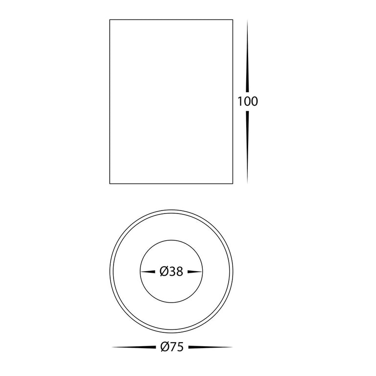 Nella Brass 7W Surface Mounted LED Downlight Brass - HV5841S-BR