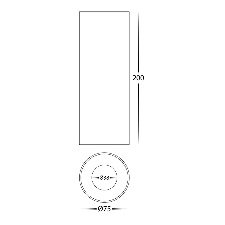 Nella 7W Quinto 240V LED Surface Mounted Downlight Black - HV5841S-BLK-EXT