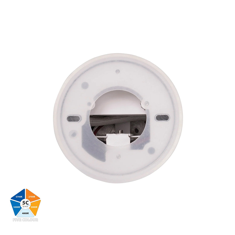 Nella 7W Quinto 12V DC LED Surface Mounted Downlight White - HV5841S-WHT-EXT-12V