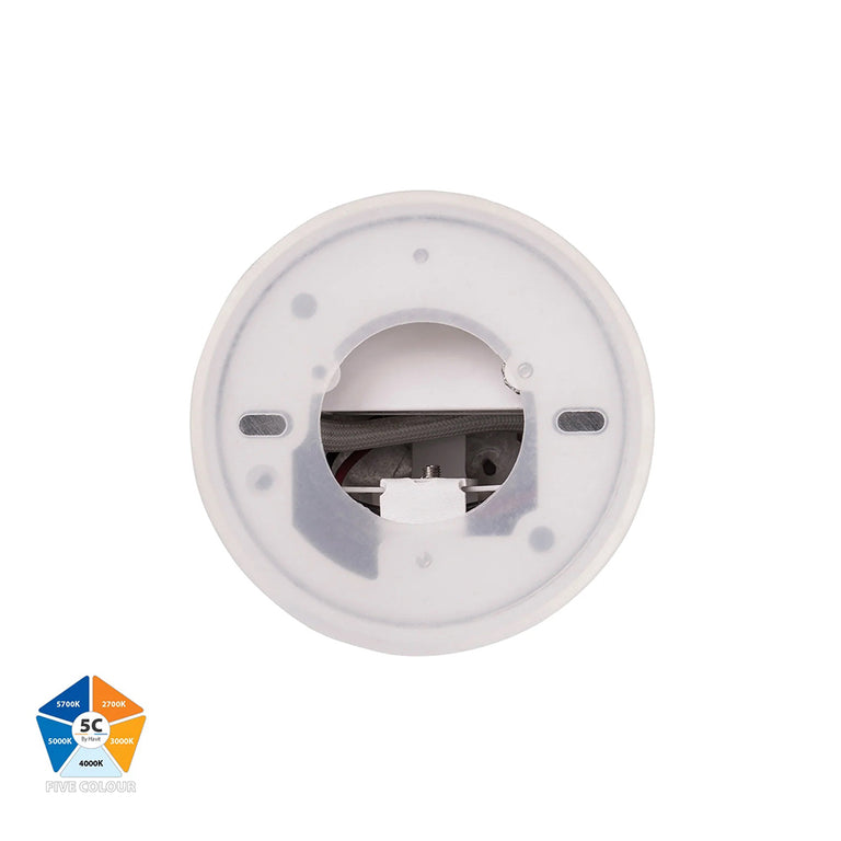 Nella 7W Quinto 12V DC LED Surface Mounted Downlight White - HV5841S-WHT-EXT-12V