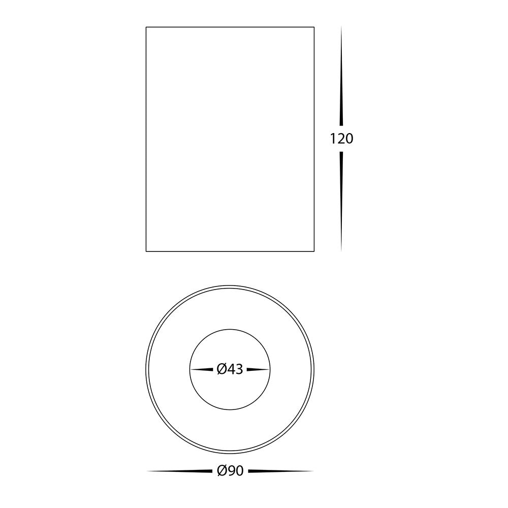 Nella Brass 12W Surface Mounted LED Downlight Brass - HV5842S-BR