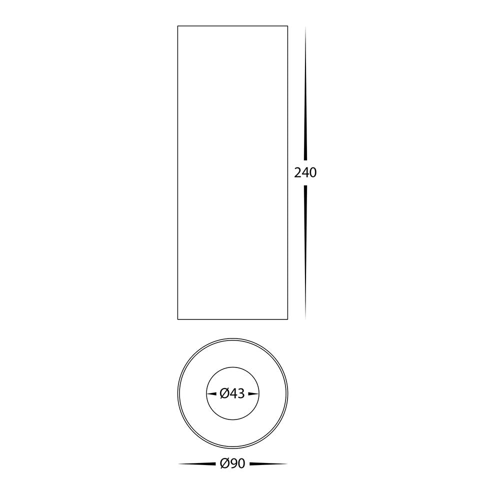 Nella Brass 12W Surface Mounted LED Downlight Brass - HV5842S-BR-EXT-12V