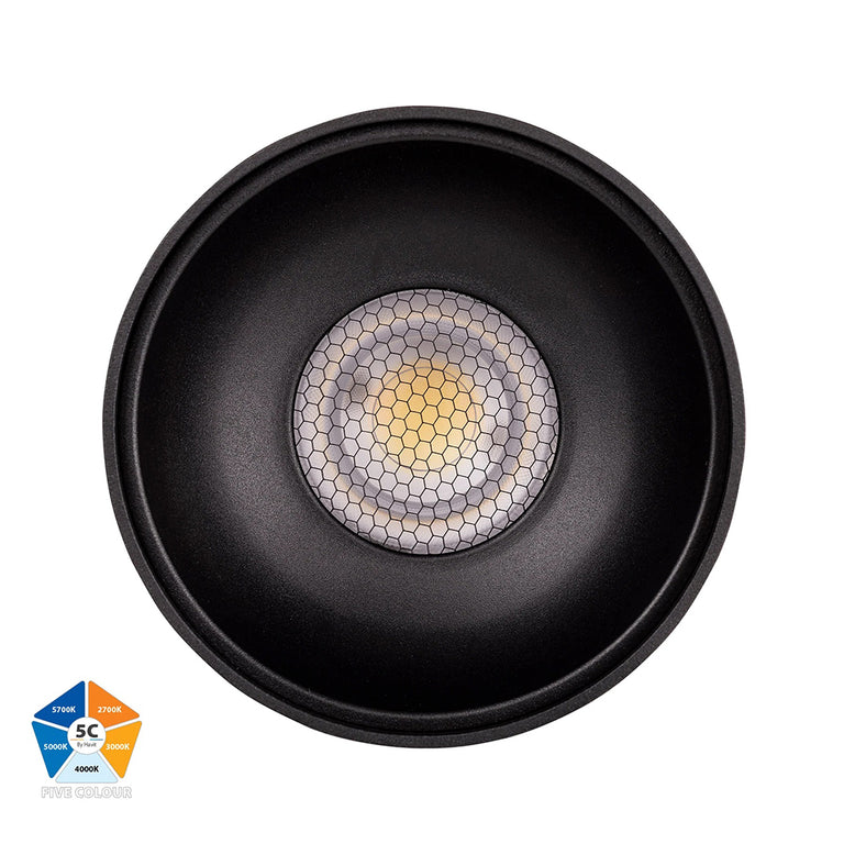 Nella 18W Quinto 240V LED Surface Mounted Downlight Black - HV5843S-BLK
