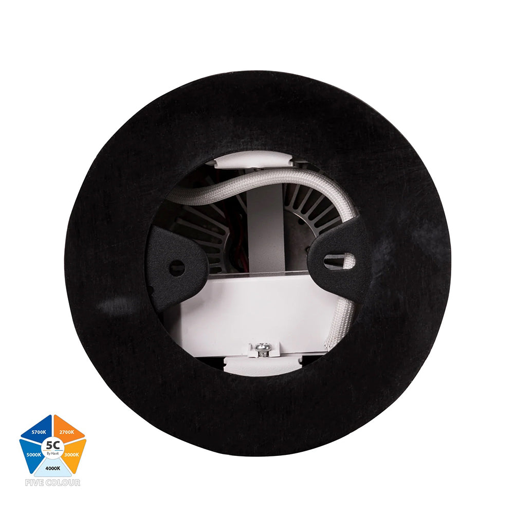 Nella 18W Quinto 240V LED Surface Mounted Downlight Black - HV5843S-BLK