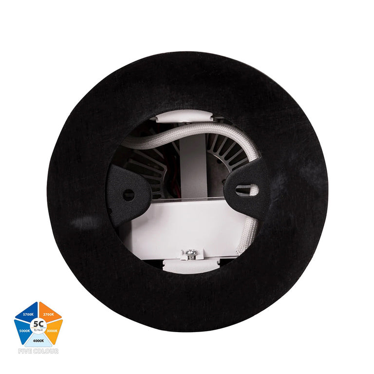 Nella 18W Quinto 240V LED Surface Mounted Downlight Black - HV5843S-BLK