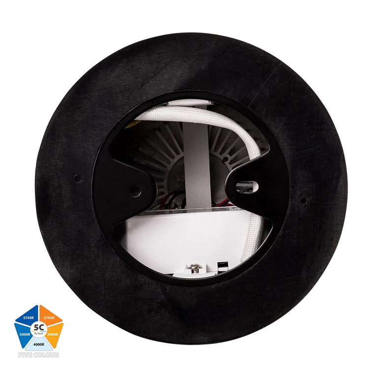 Nella 24W Quinto 12V DC LED Surface Mounted Downlight Black - HV5844S-BLK-12V