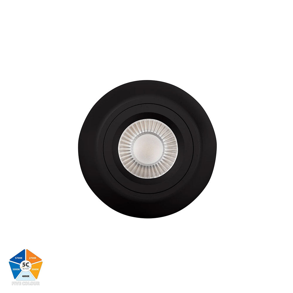 Nella 7W Quinto 240V LED Surface Mounted Downlight Black - HV5848S-BLK