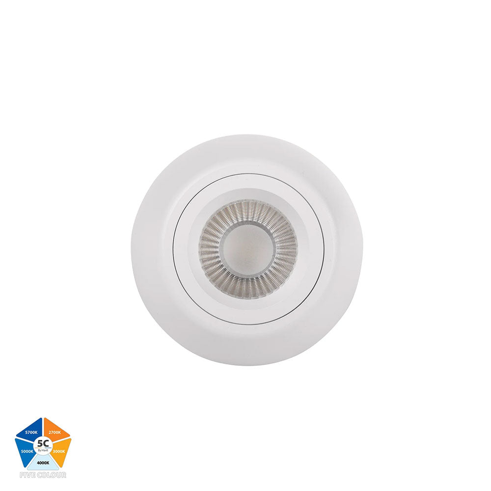 Nella 7W Quinto 240V LED Surface Mounted Downlight White - HV5848S-WHT