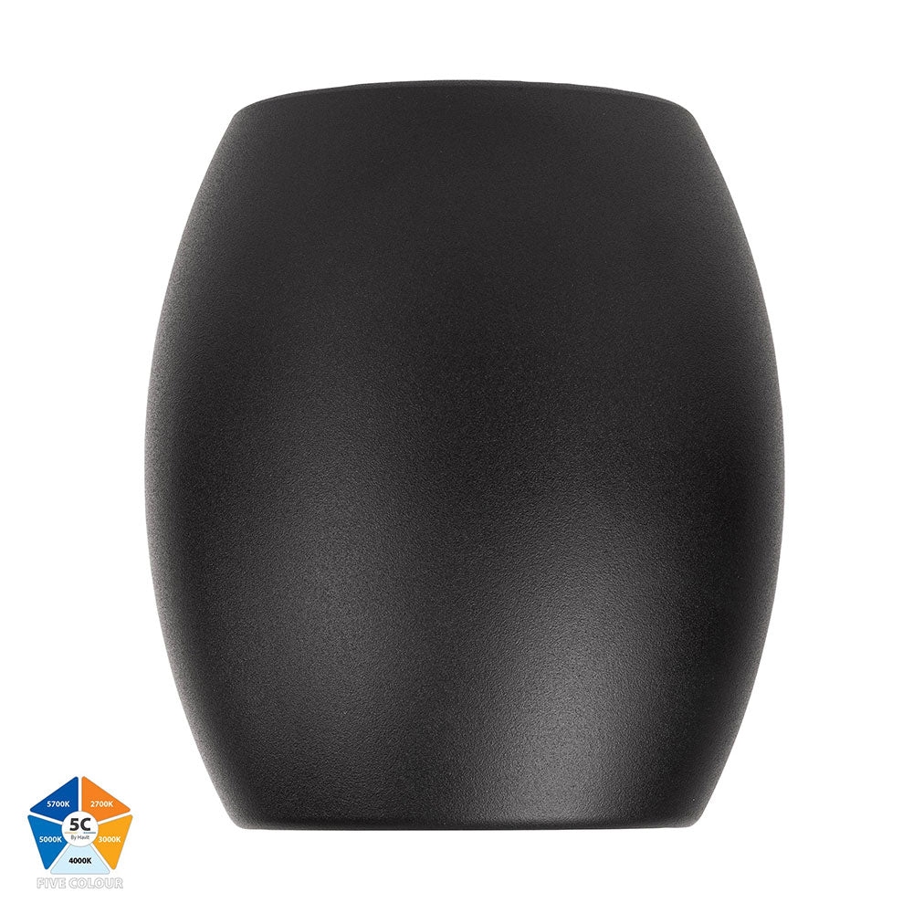 Nella 12W Quinto 240V LED Surface Mounted Downlight Black - HV5849S-BLK