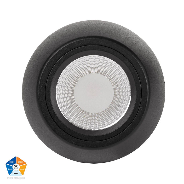 Nella 12W Quinto 240V LED Surface Mounted Downlight Black - HV5849S-BLK