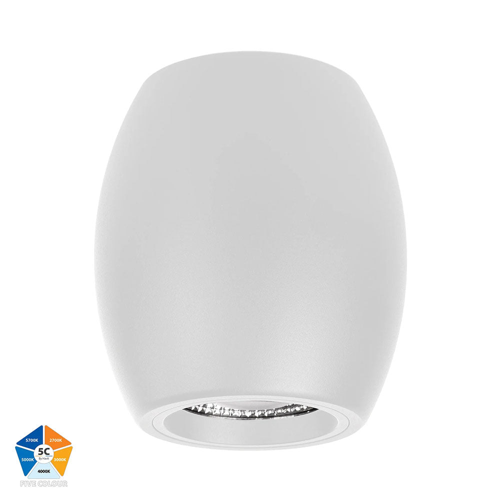 Nella 12W Quinto 240V LED Surface Mounted Downlight White - HV5849S-WHT