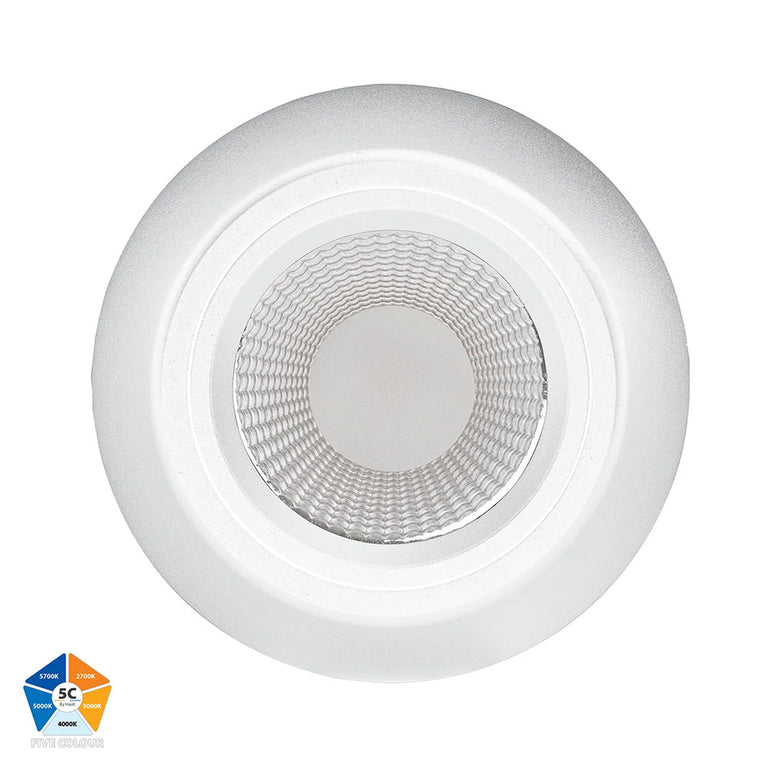 Nella 12W Quinto 240V LED Surface Mounted Downlight White - HV5849S-WHT
