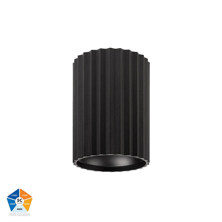 Nella 7W Quinto 12V DC LED Surface Mounted Downlight Black - HV5851S-BLK-12V