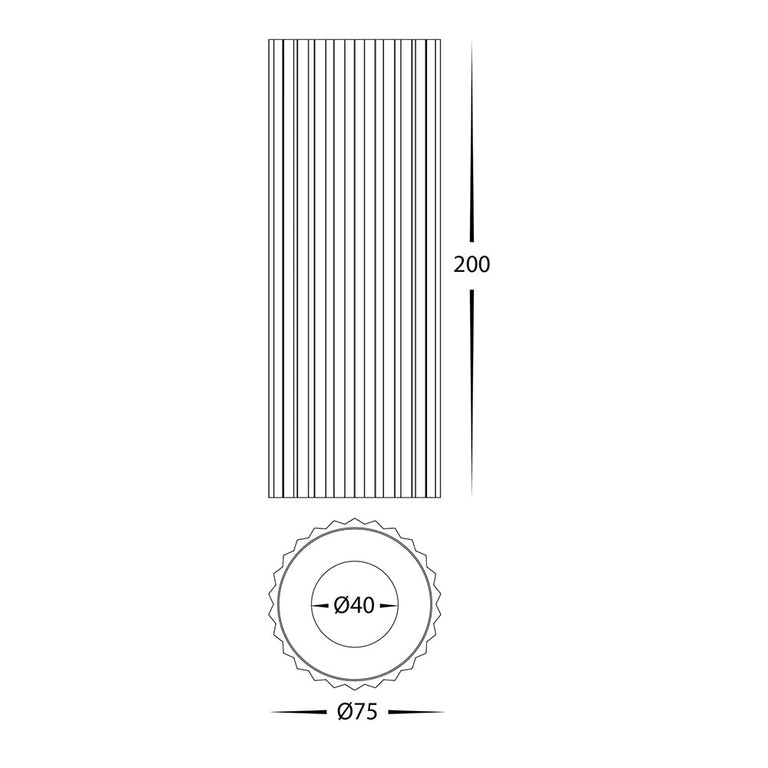 Nella 7W Quinto 12V DC LED Surface Mounted Downlight Black - HV5851S-BLK-EXT-12V