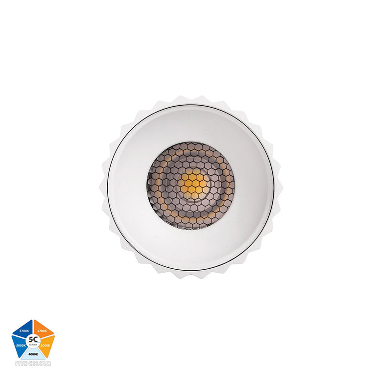 Nella 7W Quinto 12V DC LED Surface Mounted Downlight White - HV5851S-WHT-EXT-12V