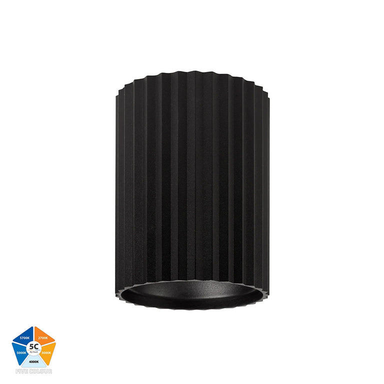 Nella 12W Quinto 12V DC LED Surface Mounted Downlight Black - HV5852S-BLK-12V