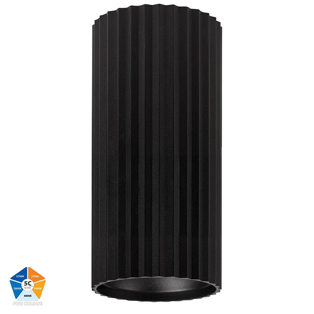 Nella 12W Quinto 12V DC LED Surface Mounted Downlight Black - HV5852S-BLK-EXT-12V